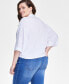 Plus Size Tie-Front Top, Created for Macy's