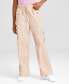 Women's High-Waisted Wide-Leg Cargo Pants, Created for Macy's