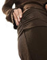 ONLY fold over waistband flare co-ord trouser in brown