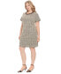 Plus Size Embellished Jacquard T-Shirt Dress