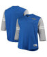 Men's Royal Los Angeles Rams Big and Tall Henley 3/4-Sleeve T-shirt