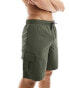 New Look cargo swim shorts in dark khaki