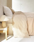 Duvet cover with narrow stripes