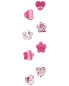 8-Pack Flower and Heart Hair Clips in Pink One Size