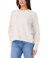 Women's Crewneck Drop-Shoulder Button-Trim Sweater