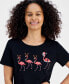 Women's Flamingo Flair Tee, Created for Macy's