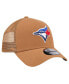 Men's Brown Toronto Blue Jays A-Frame Trucker 9FORTY Adjustable Hat