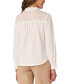 Petite Embroidered Scalloped-Trim Blouse