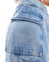 Mango denim skort in light blue