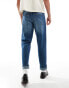 ONLY & SONS Edge straight fit jeans in dark washed blue