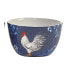 Indigo Rooster Set of 4 Ice Cream Bowl