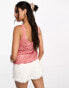 JDY pointelle vest top in rose pink