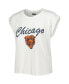 Женская пижама Concepts Sport womens White, Cream Chicago Bears Montana Knit T-shirt and Shorts Sleep Set