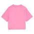 Puma Dare To Mesh Crew Neck Short Sleeve T-Shirt Womens Pink Casual Tops 6269362