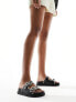 New Look chunky double strap buckle sandals in black