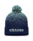 Men's Deep Sea Blue Seattle Kraken Iconic Gradient Cuffed Knit Hat with Pom