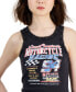 Juniors' Motorcycle Lace-Trim Tank Top