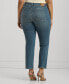 Plus Size High-Rise Straight Ankle Jeans