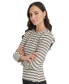 Women's Striped Long-Sleeve Crewneck Top