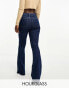 ASOS DESIGN Hourglass sculpting super stretch flare jeans in dark blue