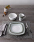 Colorscapes Layers Square Dinner Plate Set of 4, 10.75"