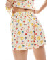 ASOS DESIGN linen short co ord in fruit print