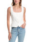 Lucy Paris Carmy Linen Vest Women's White L