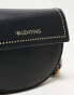 Valentino Bigs crossbody saddle bag with studding in black