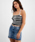 Women's Crochet Striped Tank Top