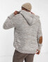 American Stitch knitted jumper in brown and cream