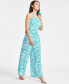 Petite Printed Pull-On Wide-Leg Pants, Created for Macy's