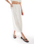 Vila cotton maxi skirt co-ord in beige