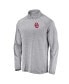 Men's Gray Oklahoma Sooners Striated Raglan Quarter-Zip Jacket