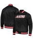 Men's Black Portland Trail Blazers Hardwood Classics Throwback Wordmark Raglan Full-Snap Jacket