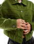 Vans rayness cropped denim jacket in mid green