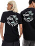 Vans classic mini dual palm back print t-shirt in black