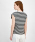 Women's Striped Dolman-Sleeve Crewneck Top