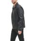 Men's Faux Leather Laydown Collar Jacket