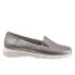 Trotters Universal T2110-033 Womens Silver Leather Loafer Flats Shoes 8.5