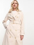 Forever New belted maxi trench maxi coat in soft cream