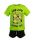 Toddler Boys Michelangelo Leonardo Raphael T-Shirt and Mesh Shorts Outfit Set to