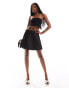 In The Style exclusive bandeau bow detail top in black