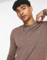 AllSaints Mode merino wool jumper in coco brown marl