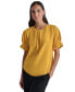 Women's Puff-Sleeve Pleated Blouse