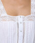 Women's Cotton Lace-Trim Peplum Tank