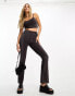 Threadbare festival trousers co-ord in black glitter