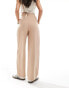 Miss Selfridge tailored wide leg trouser in taupe