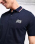 Jack & Jones Originals polo with tipping detail in navy