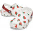 Сабо белые CROCS Classic Food Print Clog K