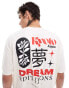 ASOS DESIGN oversized t-shirt in off white with Kyoto city back print